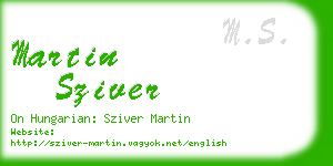 martin sziver business card